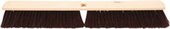 Weiler - 24" Heavy Duty Polypropylene Push Broom - 3" Bristle Length, Foam Block, Threaded Handle Connection, Handle Sold Separately - USA Tool & Supply