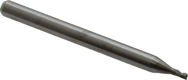 Kyocera - 3/64", 1/16" LOC, 1/8" Shank Diam, 1-1/2" OAL, 4 Flute, Solid Carbide Square End Mill - Single End, Uncoated, 30° Helix, Centercutting, Series 1820 - USA Tool & Supply