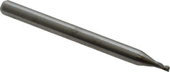 Kyocera - 3/64", 1/16" LOC, 1/8" Shank Diam, 1-1/2" OAL, 4 Flute, Solid Carbide Square End Mill - Single End, Uncoated, 30° Helix, Centercutting, Series 1820 - USA Tool & Supply