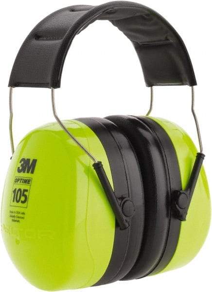 3M - Over the Head Black & Green Earmuffs - 30 NRR Rating - USA Tool & Supply