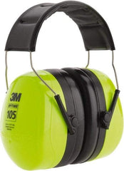 3M - Over the Head Black & Green Earmuffs - 30 NRR Rating - USA Tool & Supply