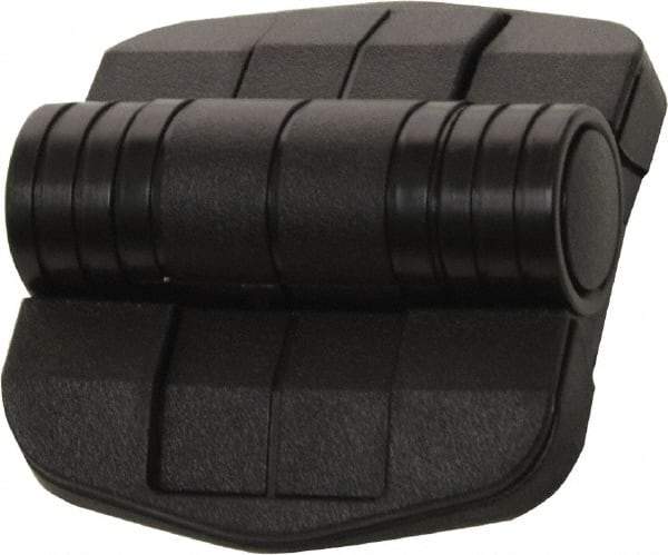 Made in USA - 2-1/4" Long x 2-1/16" Wide x 45/64" Thick, Door Positioning Hinge - Black Acetal with Chrome Steel Detent Ball, Black Finish - USA Tool & Supply