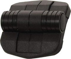 Made in USA - 2-1/4" Long x 2-1/16" Wide x 45/64" Thick, Door Positioning Hinge - Black Acetal with Chrome Steel Detent Ball, Black Finish - USA Tool & Supply
