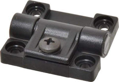 Value Collection - 1-45/64" Long x 1-29/64" Wide x 1-3/32" Thick, Adjustable Friction Hinge - Black Acetal Leaves with Polycarbonate Pin & 303 Stainless Steel Nut & Screw, Black Finish - USA Tool & Supply