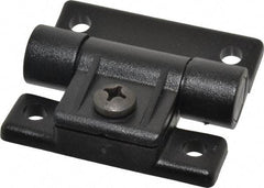 Value Collection - 2-1/2" Long x 2-17/64" Wide x 49/64" Thick, Adjustable Friction Hinge - Black Acetal Leaves with Polycarbonate Pin & 303 Stainless Steel Nut & Screw, Black Finish - USA Tool & Supply