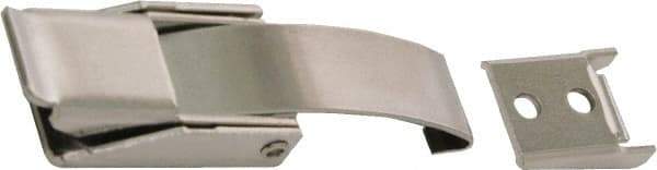 Made in USA - 3.3" Long x 7/8" Wide x 9/16" High, Draw Latch - Stainless Steel, with Passivate Finish - USA Tool & Supply