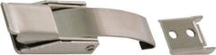 Made in USA - 3.3" Long x 7/8" Wide x 9/16" High, Draw Latch - Stainless Steel, with Passivate Finish - USA Tool & Supply
