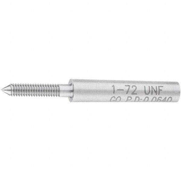 SPI - #1-72, Class 2B, 3B, Single End Plug Thread Go Gage - Steel, Size 000 Handle Not Included - USA Tool & Supply