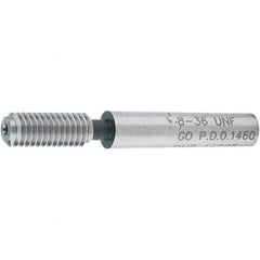 SPI - #8-36, Class 2B, 3B, Single End Plug Thread Go Gage - Steel, Size 0 Handle Not Included - USA Tool & Supply