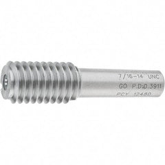 SPI - 7/16-14, Class 2B, 3B, Single End Plug Thread Go Gage - Steel, Size 2 Handle Not Included - USA Tool & Supply
