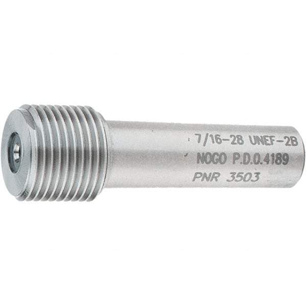 SPI - 7/16-28, Class 2B, Single End Plug Thread No Go Gage - Steel, Size 2 Handle Not Included - USA Tool & Supply