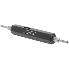 SPI - #0-80, Class 2B, Double End Plug Thread Go/No Go Gage - Steel, Size 000 Handle Included - USA Tool & Supply