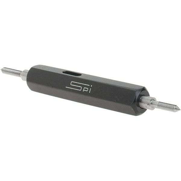 SPI - #1-72, Class 2B, Double End Plug Thread Go/No Go Gage - Steel, Size 000 Handle Included - USA Tool & Supply