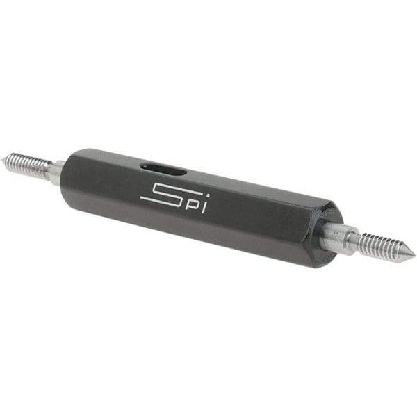 SPI - #3-48, Class 2B, Double End Plug Thread Go/No Go Gage - Steel, Size 000 Handle Included - USA Tool & Supply