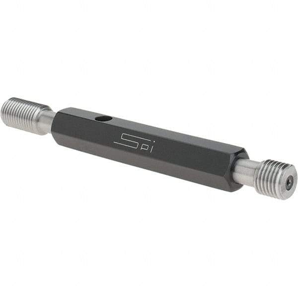 SPI - 7/16-20, Class 3B, Double End Plug Thread Go/No Go Gage - Steel, Size 2 Handle Included - USA Tool & Supply