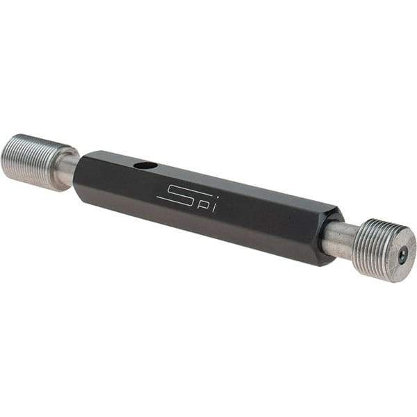 SPI - 1/2-28, Class 2B, Double End Plug Thread Go/No Go Gage - Steel, Size 2 Handle Included - USA Tool & Supply