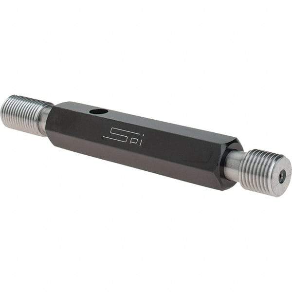 SPI - 9/16-18, Class 2B, Double End Plug Thread Go/No Go Gage - Steel, Size 3 Handle Included - USA Tool & Supply