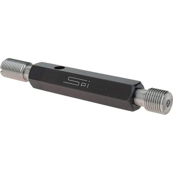 SPI - 9/16-18, Class 3B, Double End Plug Thread Go/No Go Gage - Steel, Size 3 Handle Included - USA Tool & Supply