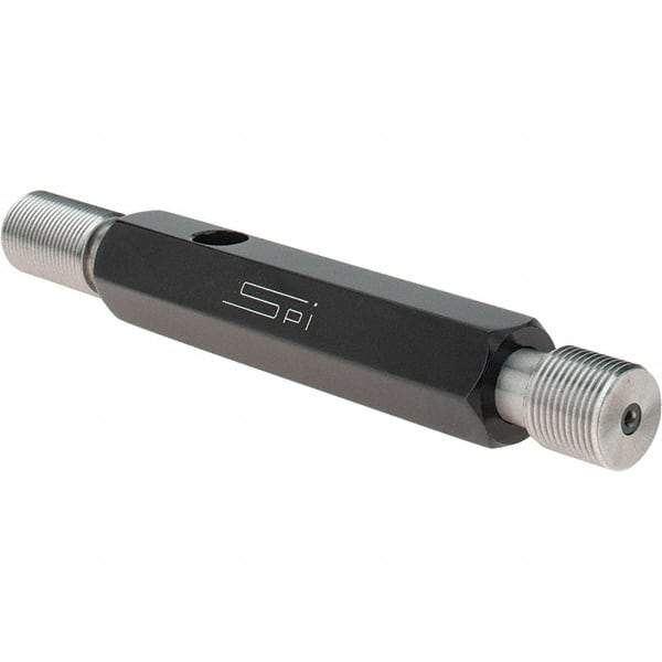 SPI - 9/16-24, Class 2B, Double End Plug Thread Go/No Go Gage - Steel, Size 3 Handle Included - USA Tool & Supply