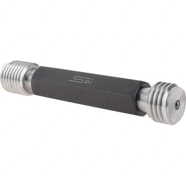 SPI - 1-8, Class 2B, Double End Plug Thread Go/No Go Gage - Steel, Size 4 Handle Included - USA Tool & Supply