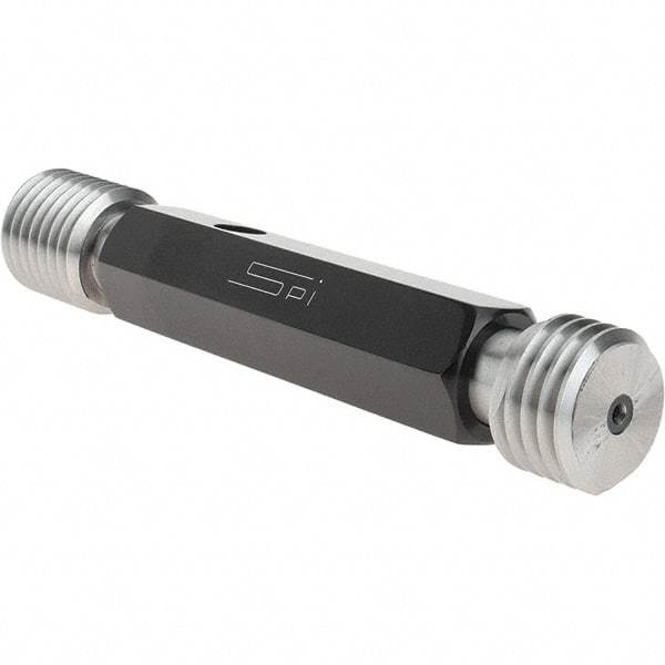 SPI - 1-8, Class 3B, Double End Plug Thread Go/No Go Gage - Steel, Size 4 Handle Included - USA Tool & Supply