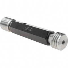 SPI - 1-8, Class 3B, Double End Plug Thread Go/No Go Gage - Steel, Size 4 Handle Included - USA Tool & Supply