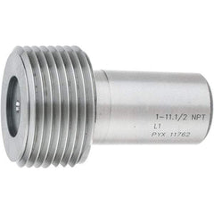 SPI - 1 - 11-1/2 Single End Tapered Plug Pipe Thread Gage - Handle Size 5, Handle Not Included, NPT-L1 Tolerance, NIST Traceability Certification Included - USA Tool & Supply