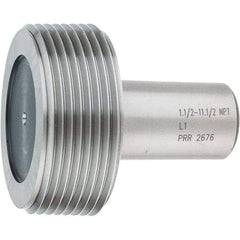 SPI - 1-1/2 - 11-1/2 Single End Tapered Plug Pipe Thread Gage - Handle Size 5, Handle Not Included, NPT-L1 Tolerance, NIST Traceability Certification Included - USA Tool & Supply