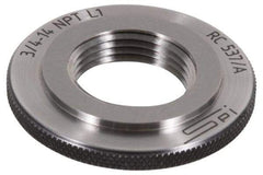 SPI - 1/16-27 Thread, Oil Hardened Non-Shrinking Steel (OHNS), Class L1, Ring Pipe Thread Gage - NPT Thread - USA Tool & Supply