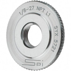 SPI - 1/8-27 Thread, Oil Hardened Non-Shrinking Steel (OHNS), Class L1, Ring Pipe Thread Gage - NPT Thread - USA Tool & Supply