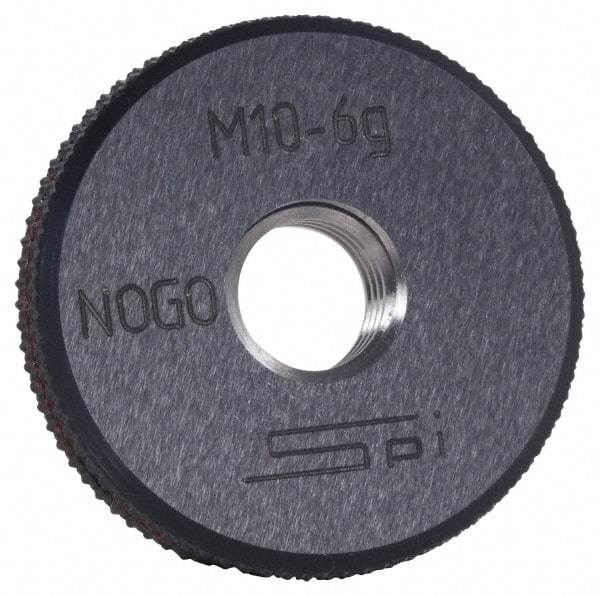 SPI - M7x1 No Go Single Ring Thread Gage - Class 6G, Oil Hardened Nonshrinking Steel (OHNS), NPL Traceability Certification Included - USA Tool & Supply