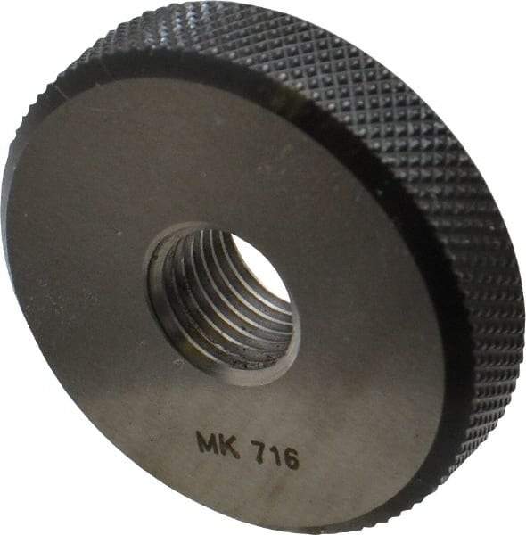 SPI - M12x1.25 Go Single Ring Thread Gage - Class 6G, Oil Hardened Nonshrinking Steel (OHNS), NPL Traceability Certification Included - USA Tool & Supply