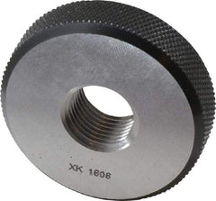 SPI - M16x1.5 Go Single Ring Thread Gage - Class 6G, Oil Hardened Nonshrinking Steel (OHNS), NPL Traceability Certification Included - USA Tool & Supply