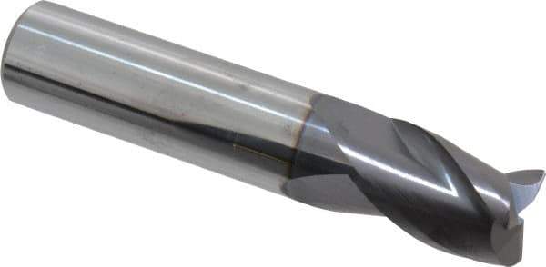 ProMax - 1/2", 3 Flute, Single End, Solid Carbide, 0.02" Corner Radius End Mill - 2-1/2" OAL, 35° Helix, Right Hand Flute, 5/8" LOC, Right Hand Cut - USA Tool & Supply