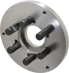 Buck Chuck Company - Adapter Back Plate for 8" Diam Self Centering Lathe Chucks - D1-5 Mount, 2.39" Through Hole Diam, 6.283mm ID, 7.87" OD, 0.794" Flange Height, Steel - USA Tool & Supply