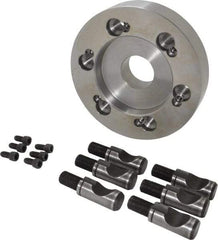 Buck Chuck Company - Adapter Back Plate for 6" Diam Self Centering Lathe Chucks - D1-6 Mount, 1.8" Through Hole Diam, 4.906mm ID, 7.13" OD, 1.413" Flange Height, Steel - USA Tool & Supply