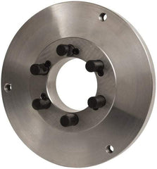 Buck Chuck Company - Adapter Back Plate for 12" Diam Self Centering Lathe Chucks - D1-6 Mount, 2" Through Hole Diam, 10.221mm ID, 12.6" OD, 0.989" Flange Height, Steel - USA Tool & Supply