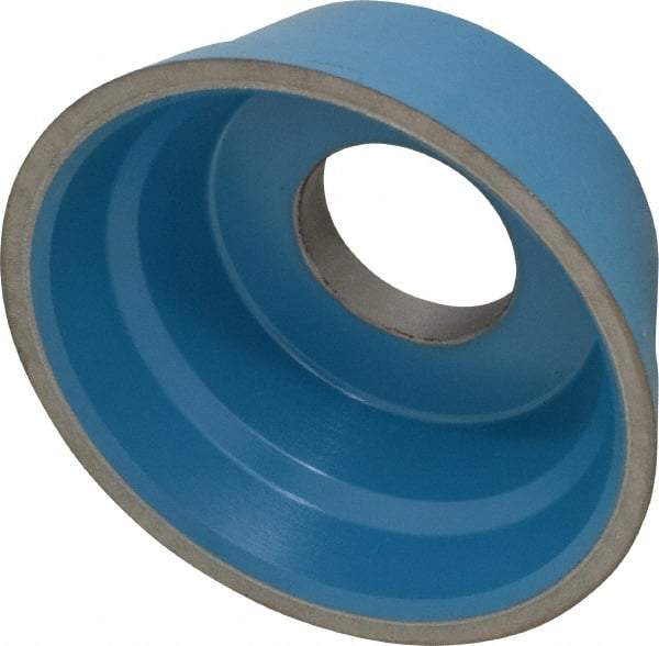 Norton - 3-3/4" Diam, 1-1/4" Hole Size, 1-1/2" Overall Thickness, 150 Grit, Type 11 Tool & Cutter Grinding Wheel - Very Fine Grade, Diamond, R Hardness, Resinoid Bond - USA Tool & Supply