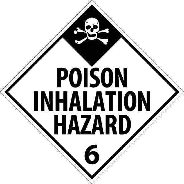NMC - 10-3/4" Wide x 10-3/4" High, Rigid Plastic Placard - Black on White, UV Resistant, Chemical Resistant, Graffiti Proof - USA Tool & Supply