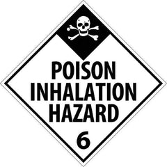 NMC - 10-3/4" Wide x 10-3/4" High, Rigid Plastic Placard - Black on White, UV Resistant, Chemical Resistant, Graffiti Proof - USA Tool & Supply