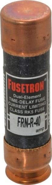 Cooper Bussmann - 125 VDC, 250 VAC, 40 Amp, Time Delay General Purpose Fuse - Fuse Holder Mount, 76.2mm OAL, 20 at DC, 200 (RMS) kA Rating, 13/16" Diam - USA Tool & Supply