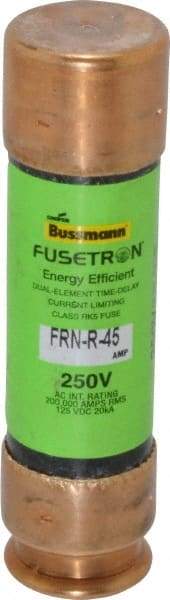 Cooper Bussmann - 125 VDC, 250 VAC, 45 Amp, Time Delay General Purpose Fuse - Fuse Holder Mount, 76.2mm OAL, 20 at DC, 200 (RMS) kA Rating, 13/16" Diam - USA Tool & Supply