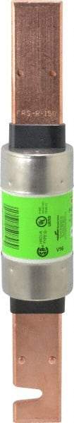 Cooper Bussmann - 300 VDC, 600 VAC, 150 Amp, Time Delay General Purpose Fuse - Bolt-on Mount, 9-5/8" OAL, 20 at DC, 200 (RMS) kA Rating, 1-13/16" Diam - USA Tool & Supply