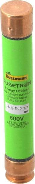 Cooper Bussmann - 300 VDC, 600 VAC, 2.25 Amp, Time Delay General Purpose Fuse - Fuse Holder Mount, 127mm OAL, 20 at DC, 200 (RMS) kA Rating, 13/16" Diam - USA Tool & Supply