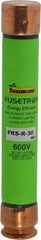 Cooper Bussmann - 300 VDC, 600 VAC, 30 Amp, Time Delay General Purpose Fuse - Fuse Holder Mount, 127mm OAL, 20 at DC, 200 (RMS) kA Rating, 13/16" Diam - USA Tool & Supply