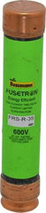 Cooper Bussmann - 250 VDC, 600 VAC, 35 Amp, Time Delay General Purpose Fuse - Fuse Holder Mount, 5-1/2" OAL, 20 at DC, 200 (RMS) kA Rating, 1-1/16" Diam - USA Tool & Supply