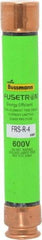 Cooper Bussmann - 300 VDC, 600 VAC, 4 Amp, Time Delay General Purpose Fuse - Fuse Holder Mount, 127mm OAL, 20 at DC, 200 (RMS) kA Rating, 13/16" Diam - USA Tool & Supply