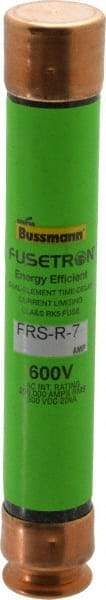 Cooper Bussmann - 300 VDC, 600 VAC, 7 Amp, Time Delay General Purpose Fuse - Fuse Holder Mount, 127mm OAL, 20 at DC, 200 (RMS) kA Rating, 13/16" Diam - USA Tool & Supply