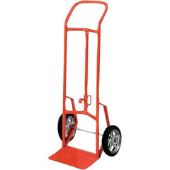 Wesco Industrial Products - 800 Lb Capacity 48" OAH Hand Truck - 14 x 7-1/2" Base Plate, Continuous Handle, Steel, Mold-On Rubber Wheels - USA Tool & Supply