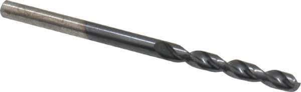 Cleveland - #33 135° Parabolic Flute Cobalt Screw Machine Drill Bit - TiAlN Finish, Right Hand Cut, 7/8" Flute Length, 1-7/8" OAL, Split Point, Straight Shank - USA Tool & Supply